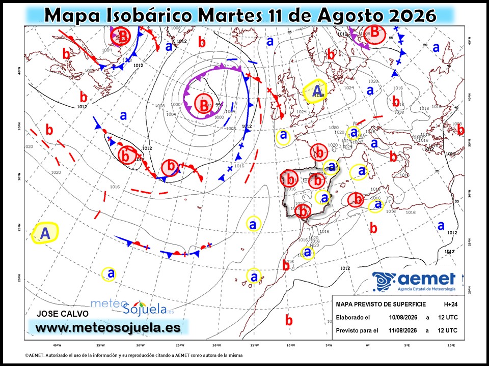 Mapa Isobárico La Rioja. Meteosojuela