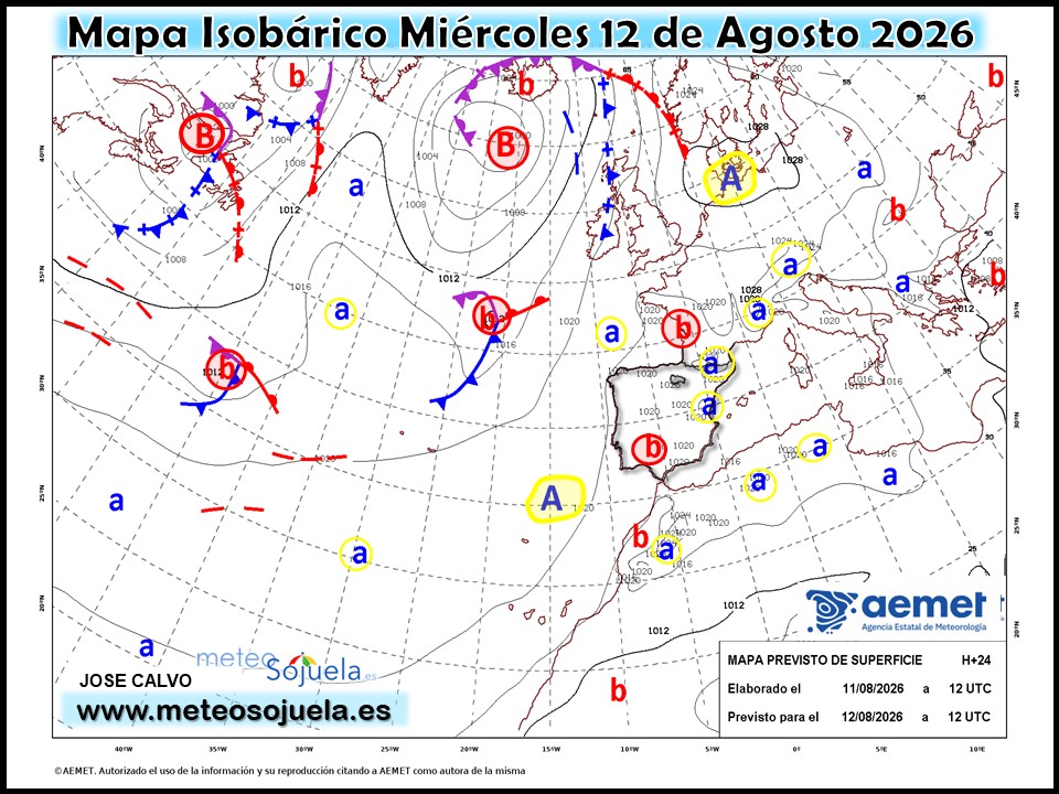 Mapa Isobárico La Rioja. Meteosojuela