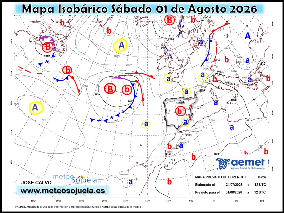 Mapa Isobárico La Rioja. Meteosojuela
