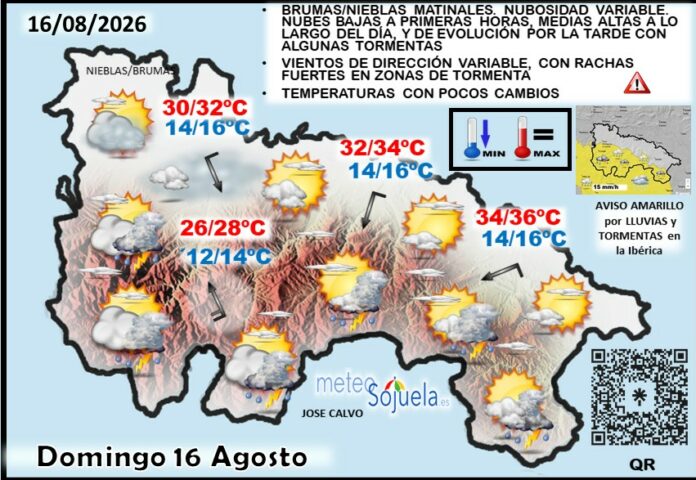 Mapa del tiempo en La Rioja. Meteosojuela Mapa del tiempo en La Rioja. Meteosojuela