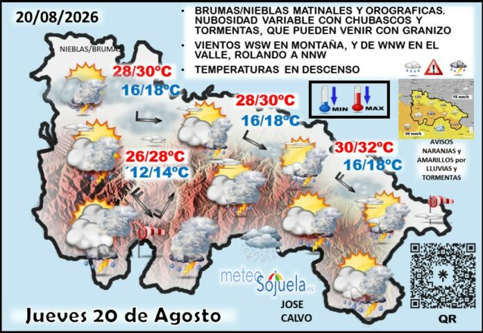 Mapa del tiempo en La Rioja. Meteosojuela Mapa del tiempo en La Rioja. Meteosojuela