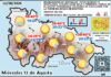 El tiempo de hoy en La Rioja. 12/08/2026. Eclipse y avisos por calor Mapa del tiempo en La Rioja. Meteosojuela