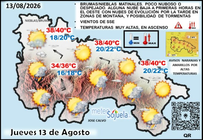 Mapa del tiempo en La Rioja. Meteosojuela Mapa del tiempo en La Rioja. Meteosojuela
