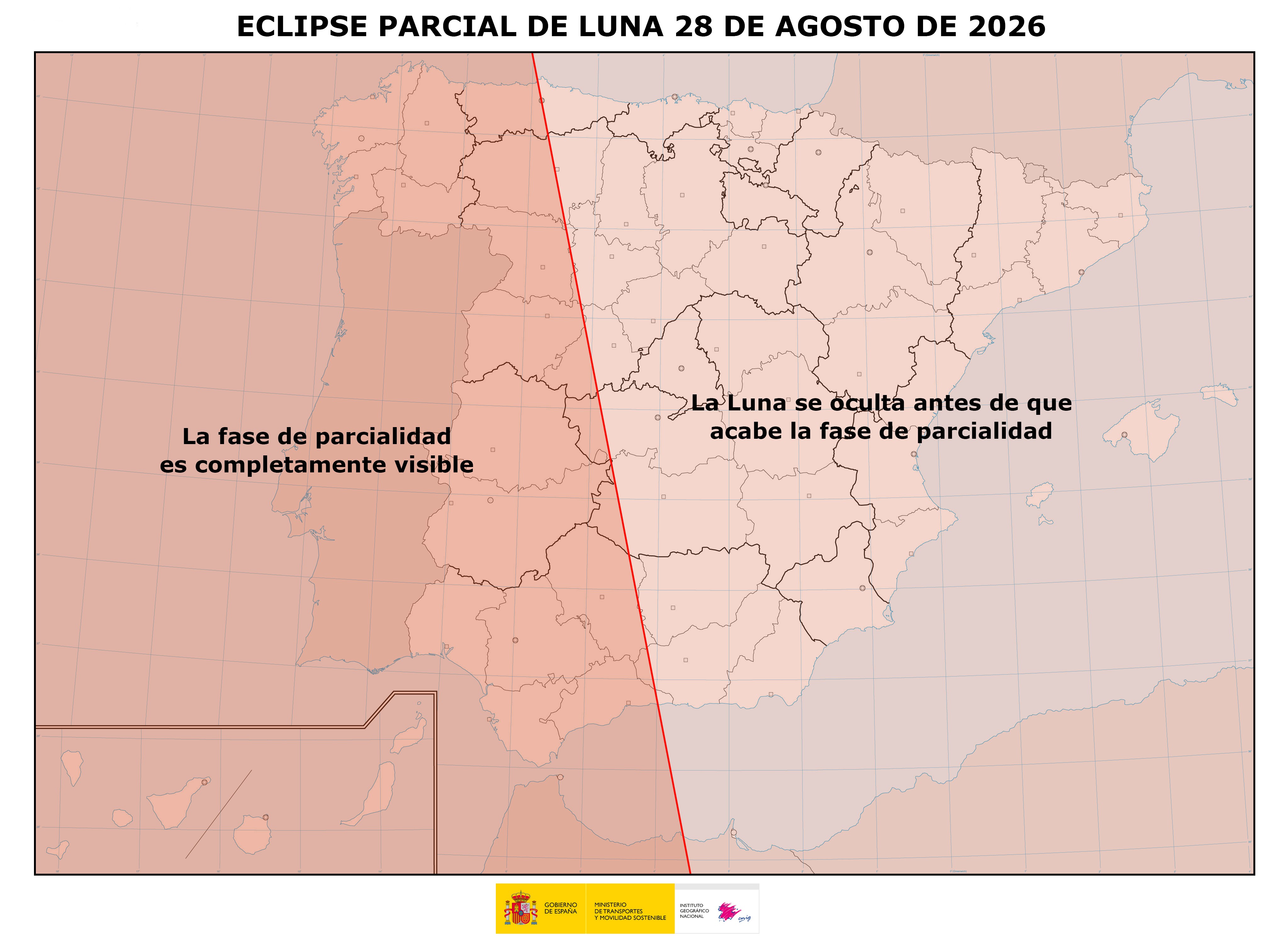 Mapa eclipse Luna península