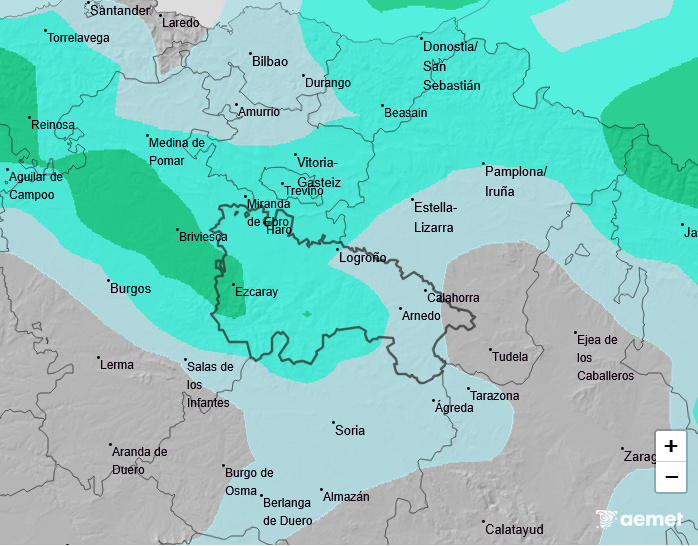Precipitación Media según AEMET 03