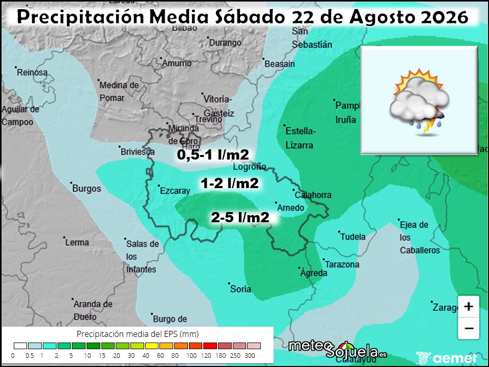 Precipitación Media según AEMET