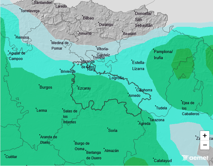 Precipitación Media según AEMET 14