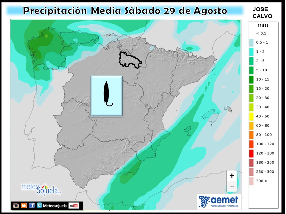 Precipitación Media según AEMET