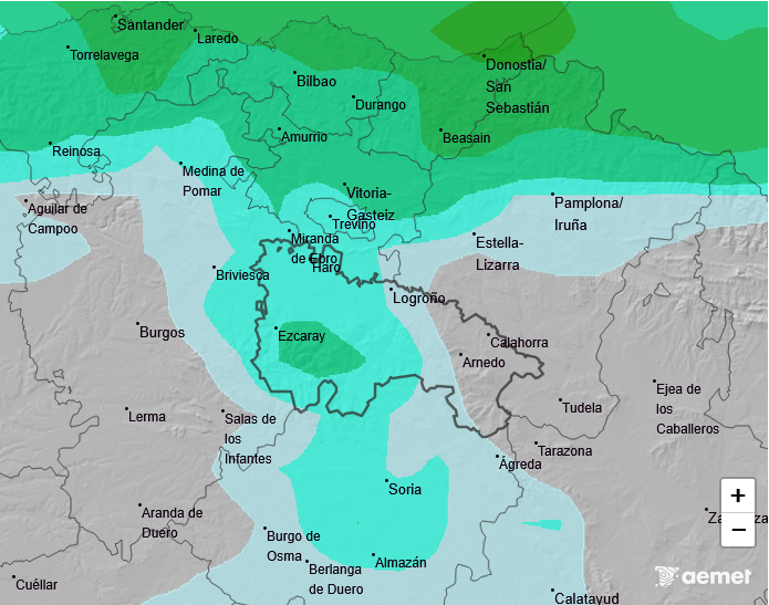 Precipitación Media según AEMET 21