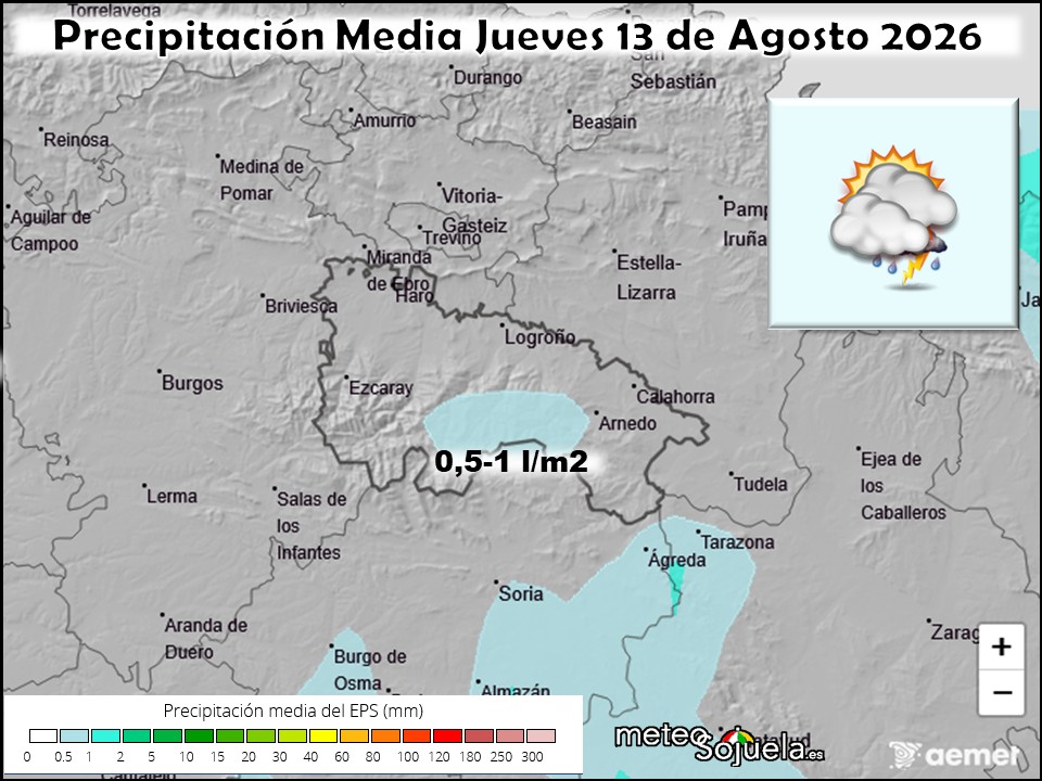 Precipitación Media según AEMET