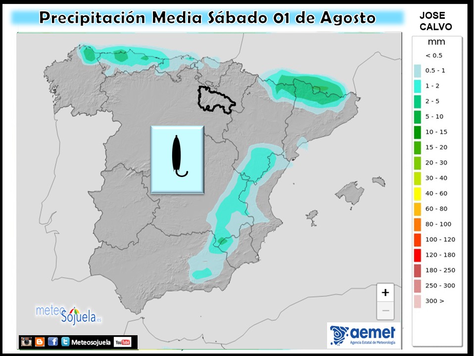 Precipitación Media según AEMET