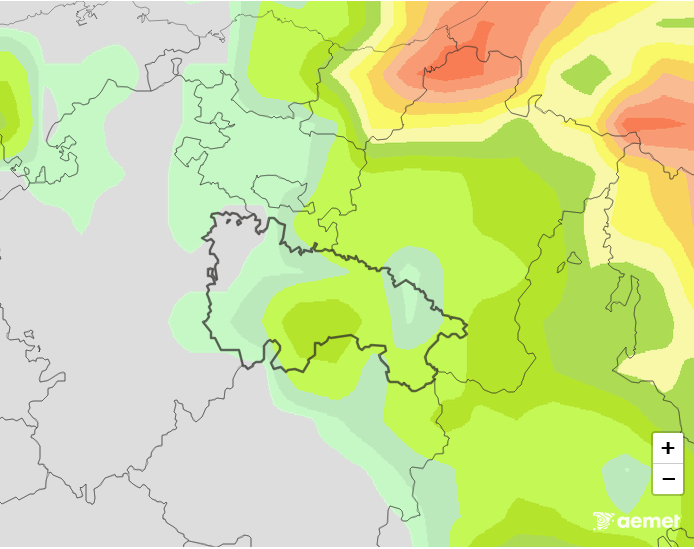 Probabilidad de precipitación según AEMET
