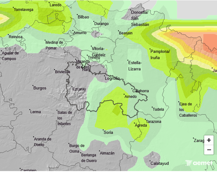 Probabilidad de precipitación según AEMET