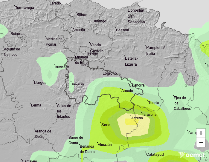 Probabilidad de precipitación según AEMET