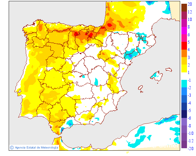 Variación de temperaturas máximas AEMET Meteosojuela 11