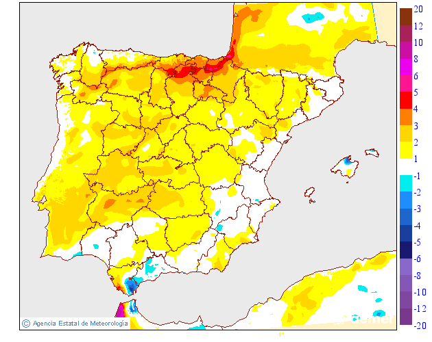 Variación de temperaturas máximas AEMET Meteosojuela 12