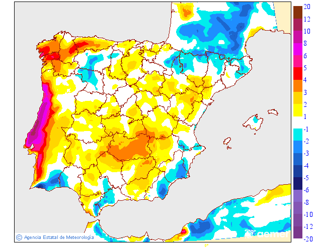 Variación de temperaturas máximas AEMET Meteosojuela 16