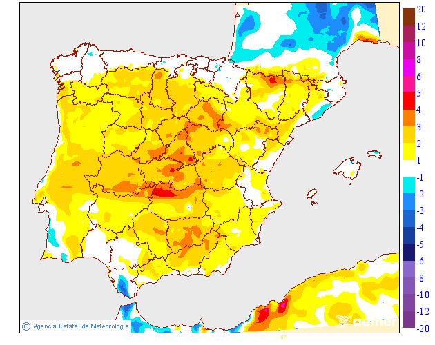 Variación de temperaturas máximas AEMET Meteosojuela 17