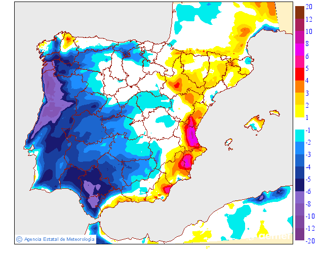 Variación de temperaturas máximas AEMET Meteosojuela 19