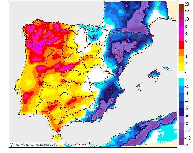 Variación de temperaturas máximas AEMET Meteosojuela 21