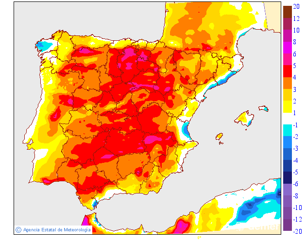 Variación de temperaturas máximas AEMET Meteosojuela 29