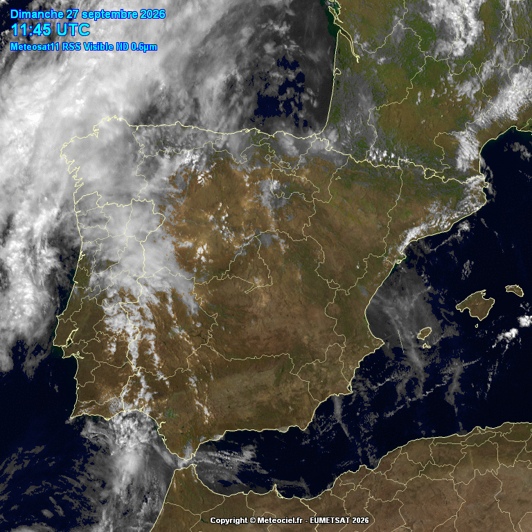 Animación imágenes satélite Meteosat.