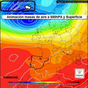 Animación de Masas de aire 500hPa y Superficie. 2Meteosojuela