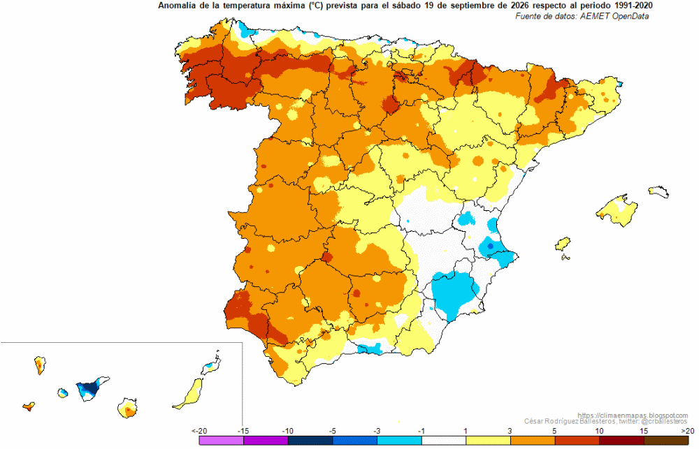 Animación evolución Temperaturas Máximas
