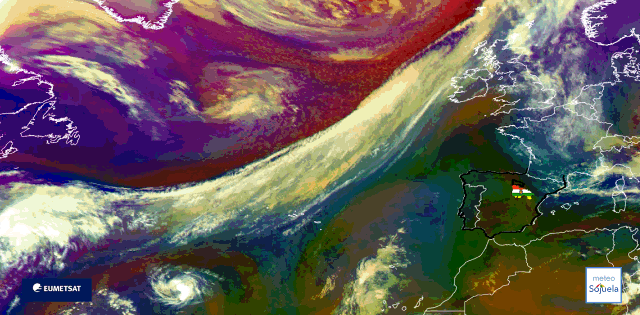 Animación imágenes satélite Meteosat.