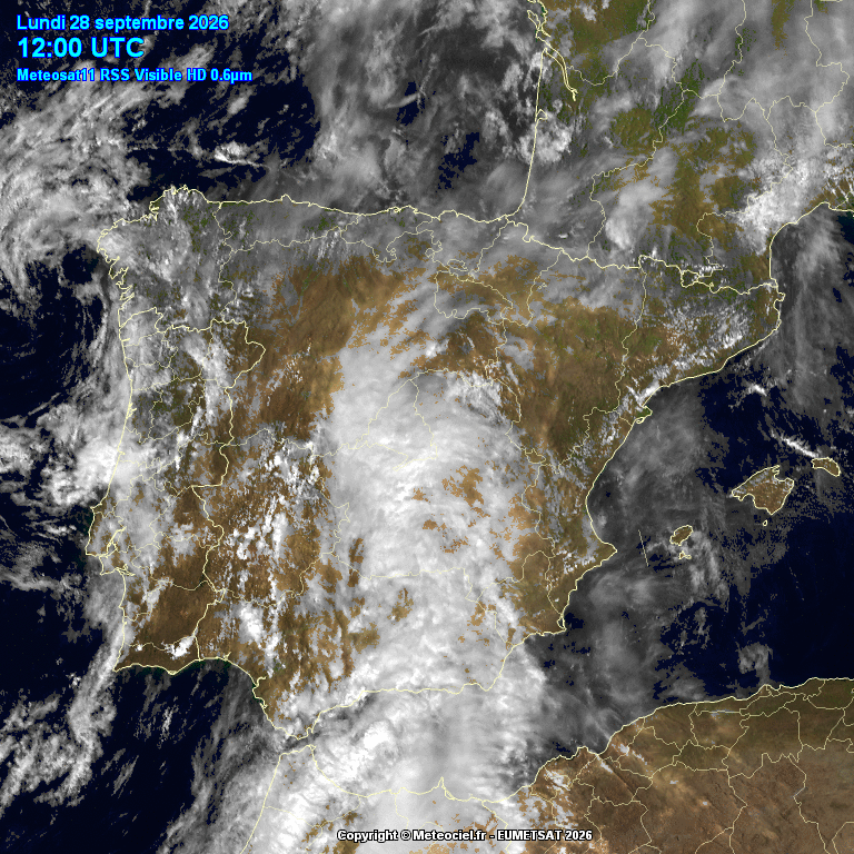 Animación imágenes satélite Meteosat. Línea de Inestabilidad