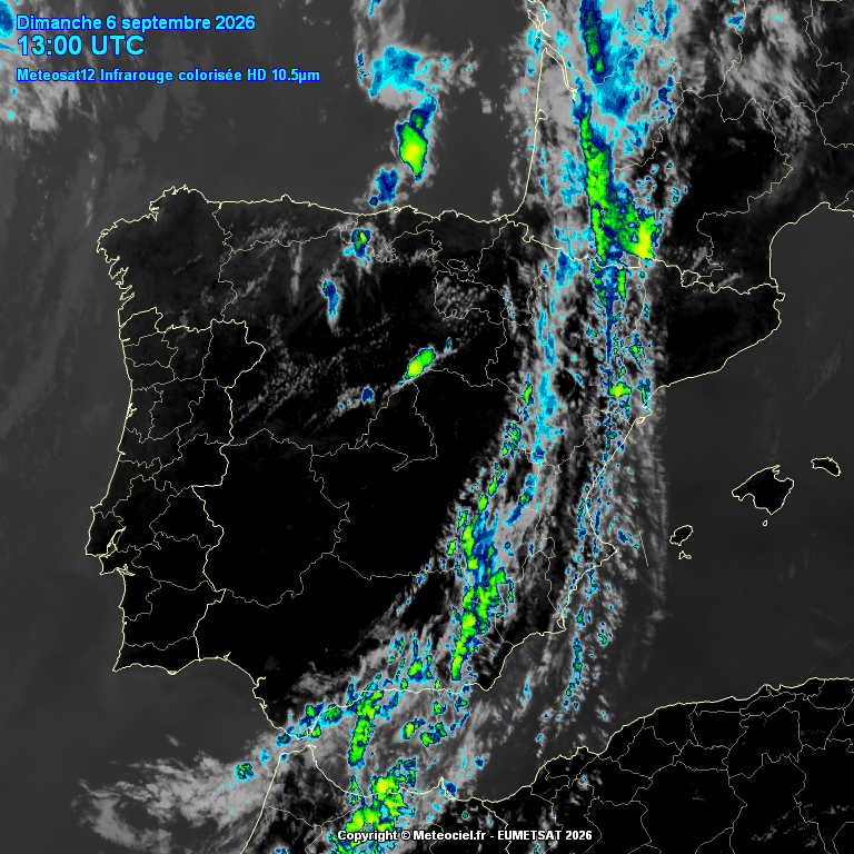 Animación imágenes satélite Meteosat. Tormentas