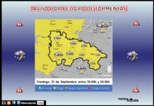Avisos Amarillos por Tormentas. Domingo 27 de Septiembre Aviso Amarillo por Tormentas en La Rioja AEMET