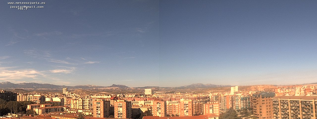 Imagen WEBCAM Logroño Cielos despejados con alguna nube alta