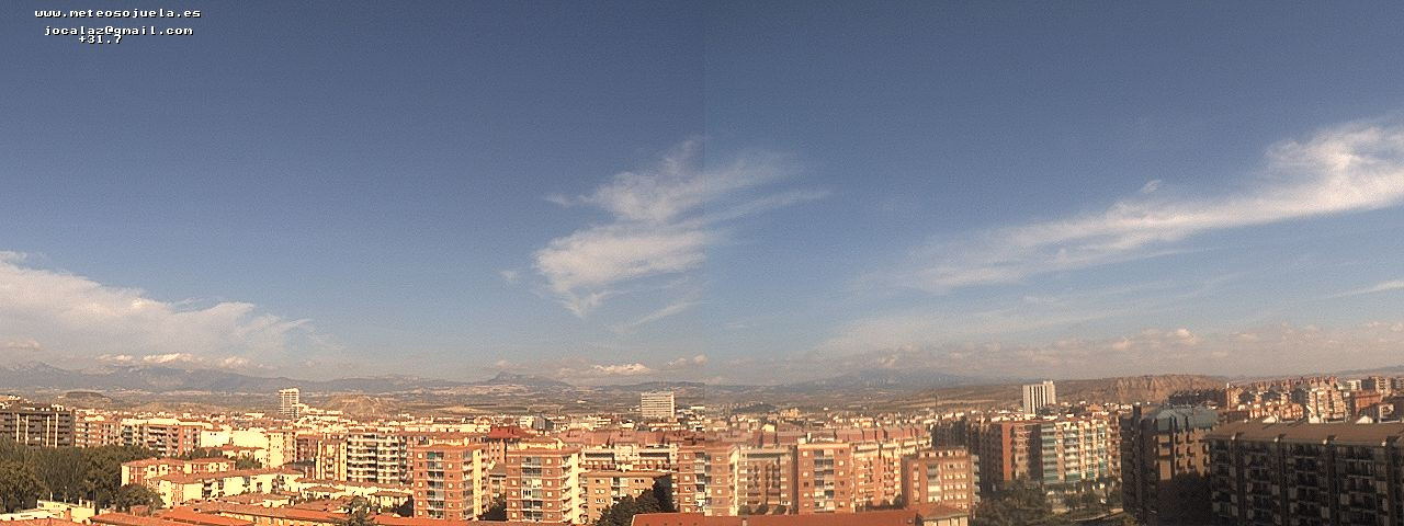 Imagen WEBCAM Logroño Poco nuboso en horas centrales