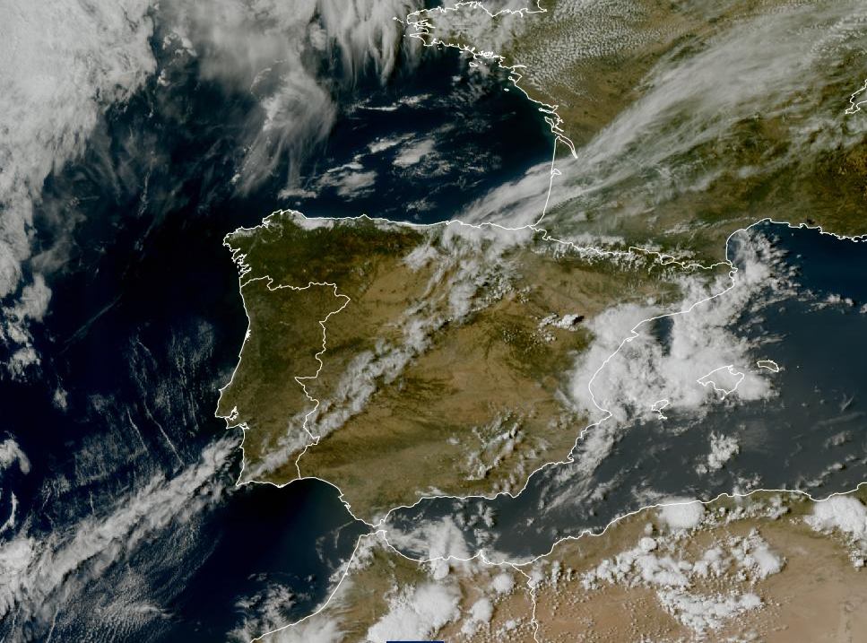 Imagen de satélite. Frente en frontolisis