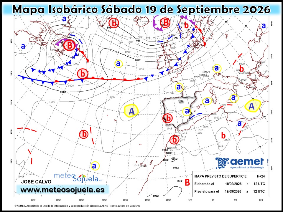 Mapa Isobárico La Rioja. Meteosojuela