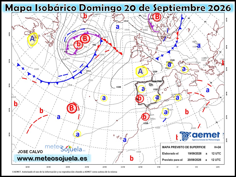 Mapa Isobárico La Rioja. Meteosojuela