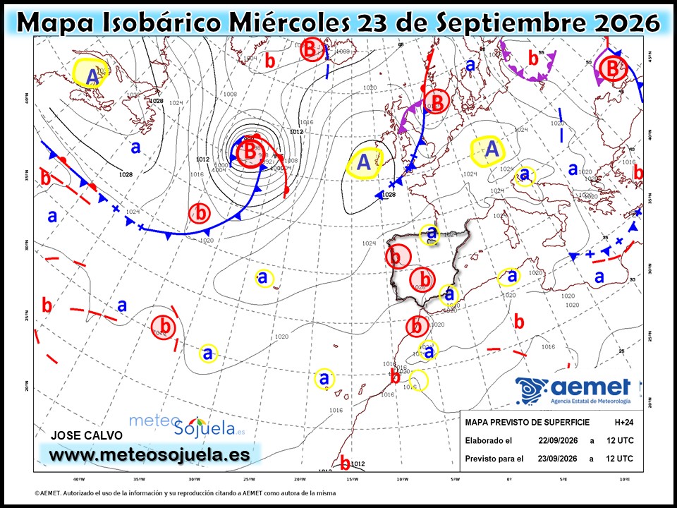 Mapa Isobárico La Rioja. Meteosojuela
