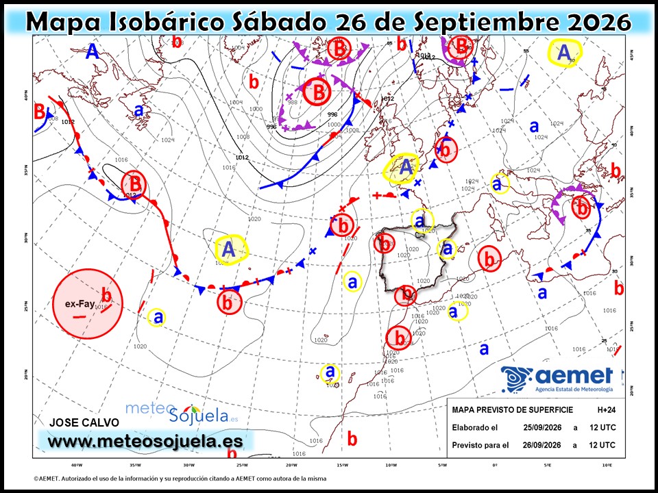 Mapa Isobárico La Rioja. Meteosojuela