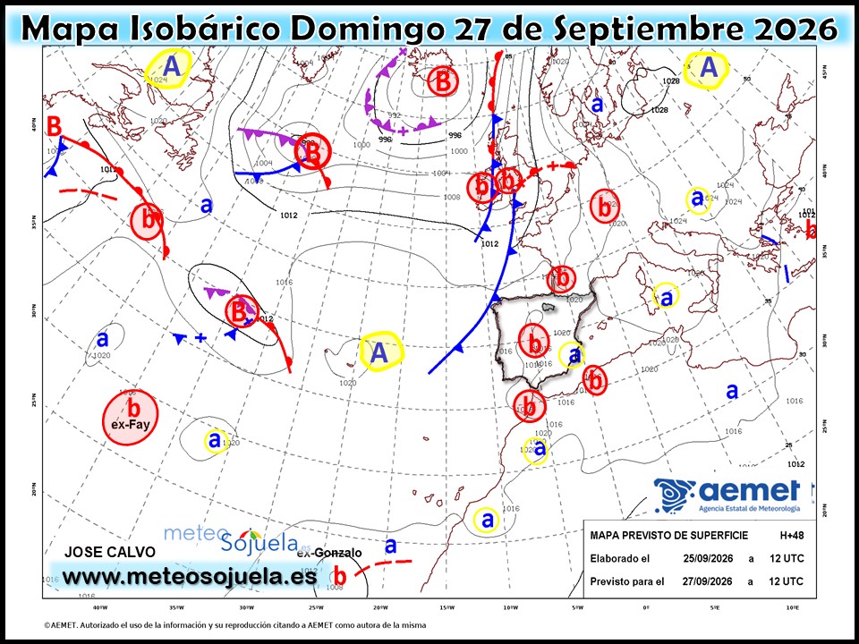 Mapa Isobárico La Rioja. Meteosojuela