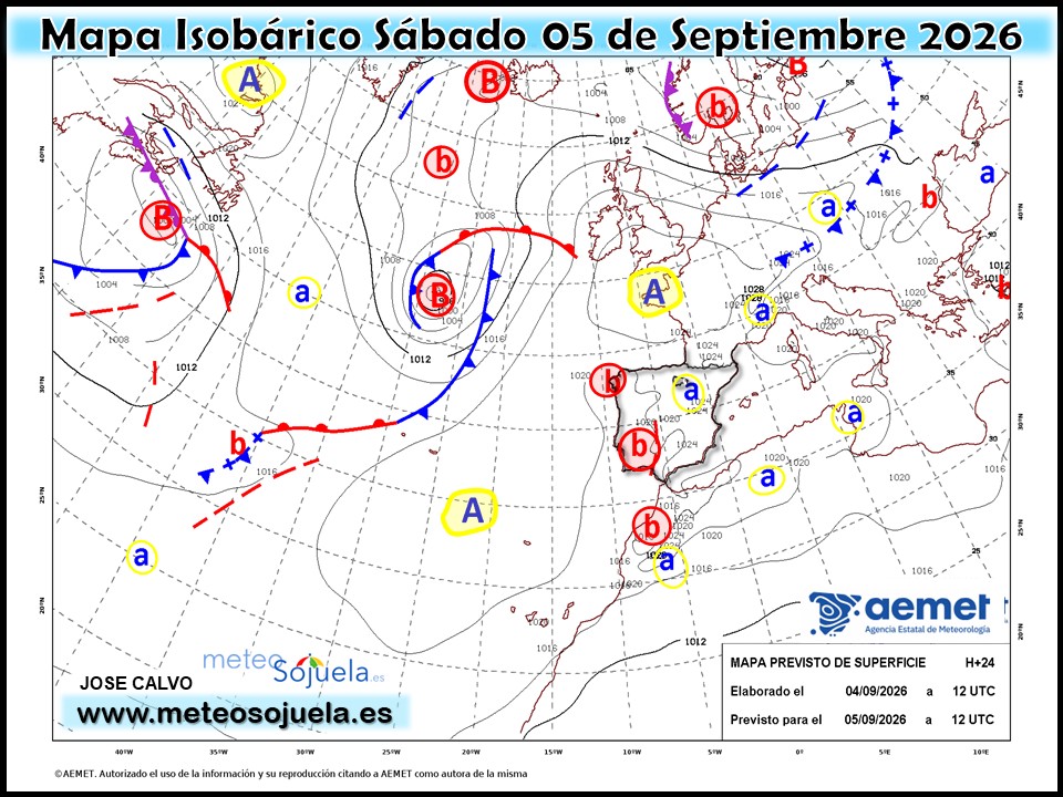 Mapa Isobárico La Rioja. Meteosojuela