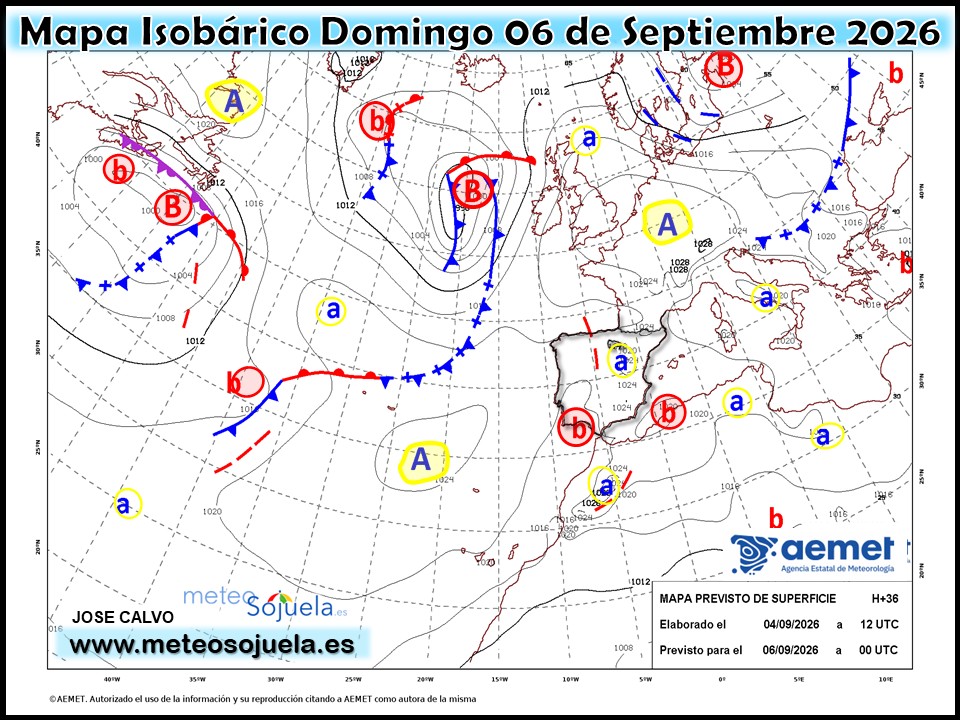 Mapa Isobárico La Rioja. Meteosojuela