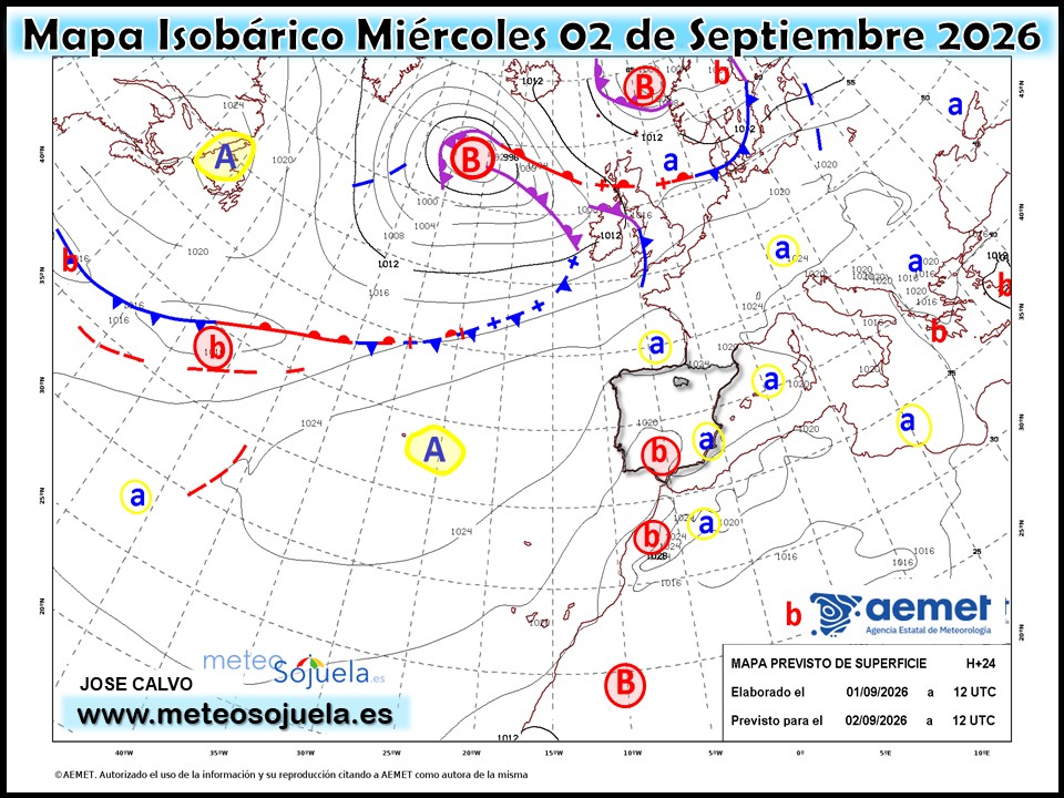 Mapa Isobárico La Rioja. Meteosojuela