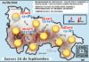 El tiempo de hoy en La Rioja. 24/09/2026. Otoño, o verano? Mucho calor Mapa del tiempo en La Rioja. Meteosojuela