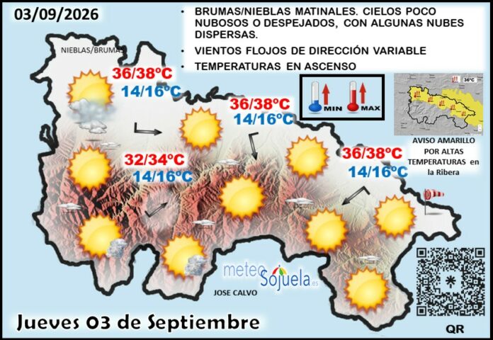 Mapa del tiempo en La Rioja. Meteosojuela Mapa del tiempo en La Rioja. Meteosojuela