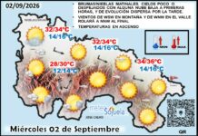 El tiempo de hoy en La Rioja. 02/09/2026. Estable y veraniego Mapa del tiempo en La Rioja. Meteosojuela