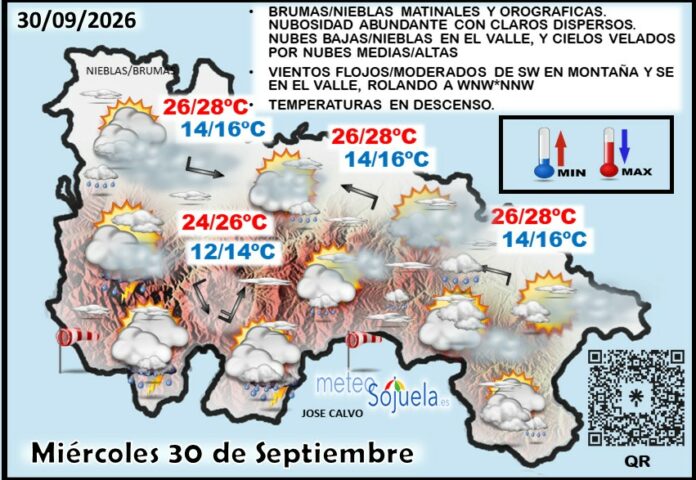 Mapa del tiempo en La Rioja. Meteosojuela Mapa del tiempo en La Rioja. Meteosojuela