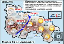 El tiempo de hoy en La Rioja. 08/09/2026. Asoma el otoño Mapa del tiempo en La Rioja. Meteosojuela