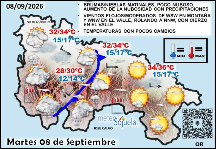 Mapa del tiempo en La Rioja. Meteosojuela Mapa del tiempo en La Rioja. Meteosojuela
