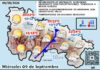 El tiempo de hoy en La Rioja. 09/09/2026. Frio de otoño. Cierzo Mapa del tiempo en La Rioja. Meteosojuela